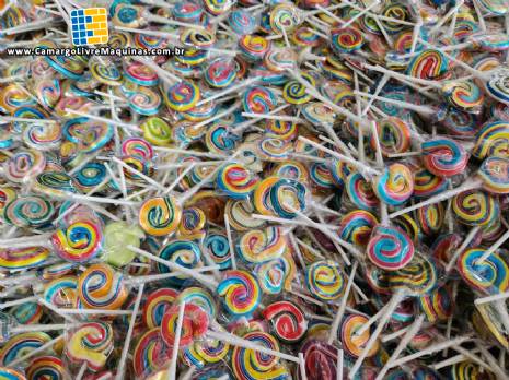 Ind�stria para fabricar pirulito colorido chupetinha tweeps balas del�cia