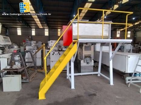 Misturador ribbon blender com shopper inox Mecamau