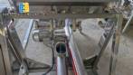 Rosca alimentadora transportadora helicoidal inclinada com silo receptor em inox Maqinox