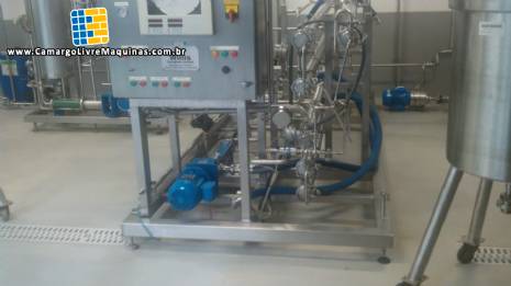 Pasteurizador tubular em inox 400 L Willis