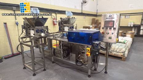 Extrusora envasadora dosadora com embaladora flow pack Milainox ano 2024