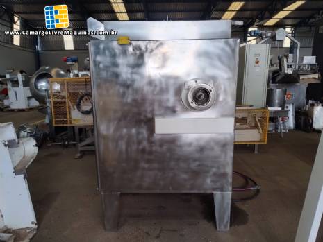 Moedor de carnes industrial em a�o inox Ibrasmak com motor de 15 CV