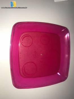 Molde para inje��o prato quadrado descart�vel