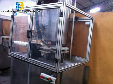 Rosqueador rotativo de tampas autom�tico com 10 cabe�otes