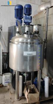 Tanque reator em inox encamisado � vapor para agita��o emulsifica��o homogeneizador Biasinox 300 litros