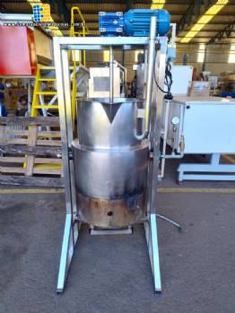 Tacho cozinhador encamisado a gs basculante em inox 100 litros