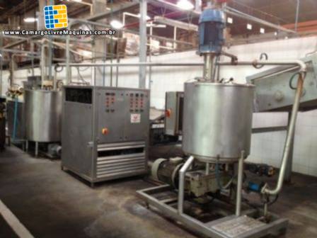 Linha de produ��o para bolachas