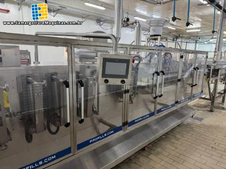 Envasadora embaladora horizontal em inox para embalagens stand up pouch SUP formadas Profills