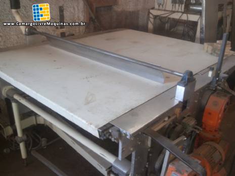 Esteira de alimenta��o para sincronismo de velocidade para produtos Sapal