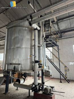 Tanque encamisado com circulador e misturador para sabo 20.000 litros