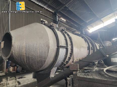 Forno secador rotativo em inox com sistema de alimentao e descarga para ps