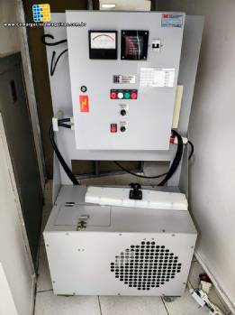 Seladora de tampas por indu��o autom�tica em inox para potes frascos GRC