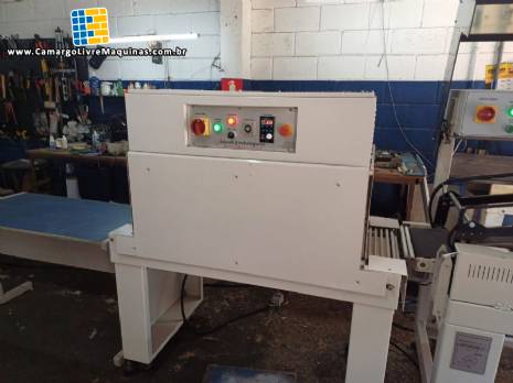 Seladora automática em L com túnel de encolhimento 1600 peças por hora Seladora automática em L com túnel de encolhimento 1600 peças por hora