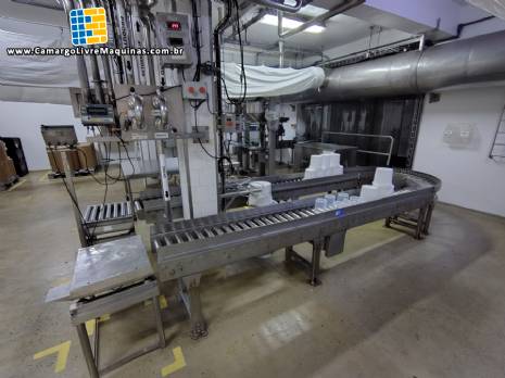 Sistema de envase enchimento envasadora em inox para galões bombonas baldes barricas potes grandes 50 litros Sistema de envase enchimento envasadora em inox para galões bombonas baldes barricas potes grandes 50 litros